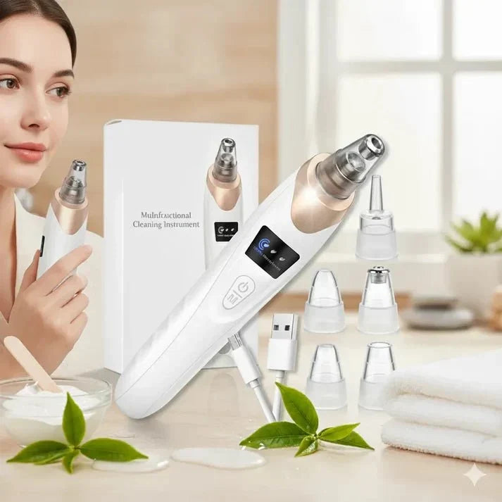 Rechargeable blackhead pore cleaning device