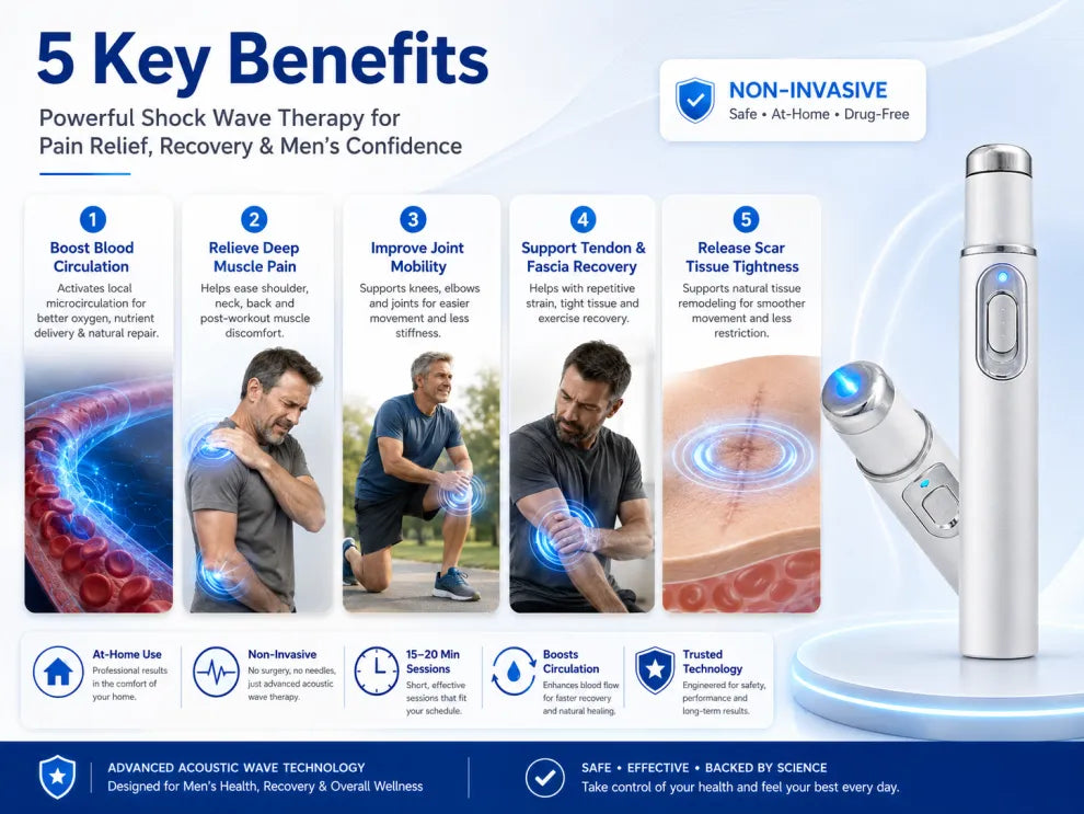 ⚡ Advanced Acoustic Wave Therapy Device | Men’s Wellness & Performance Support Technology