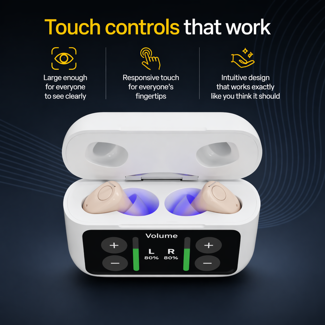 Touch control charging case